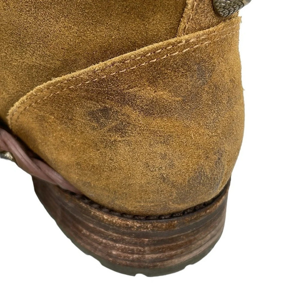 Sigerson Morrison Boots Women's 7 Brown Suede Leather Ankle Booties Shearling - Picture 12 of 14